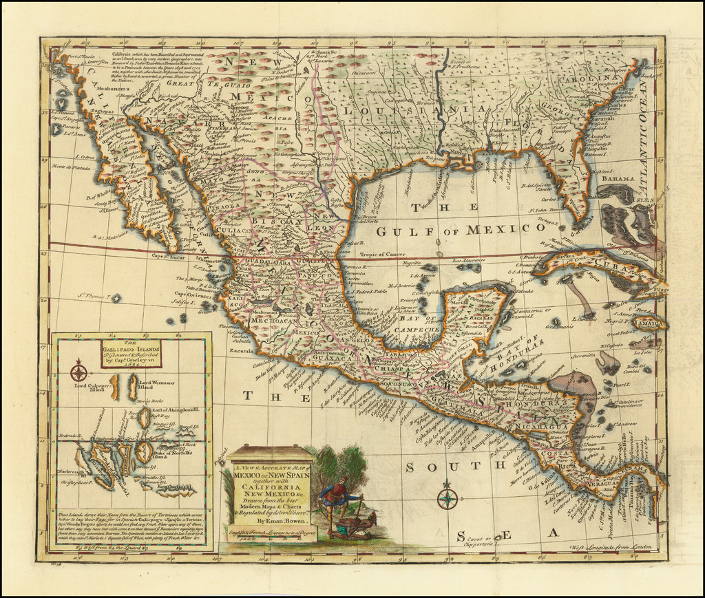 A New & Accurate Map of Mexico or New Spain together with California ...