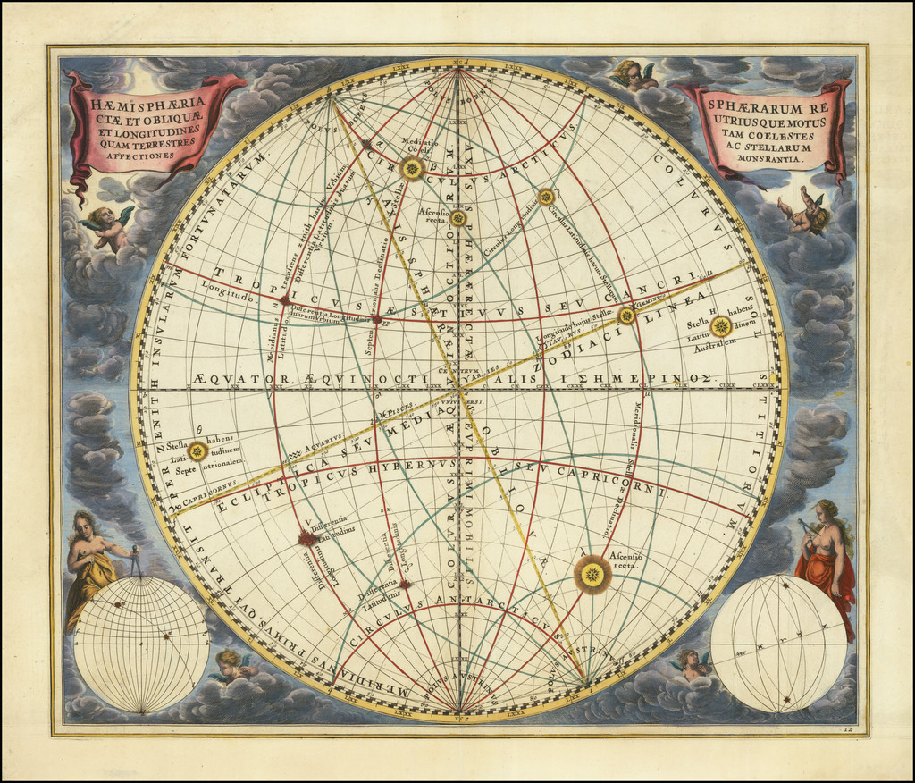 Celestial Maps Map By Andreas Cellarius