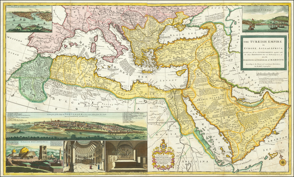 The Turkish Empire in Europe, Asia and Africa, Dividid into all