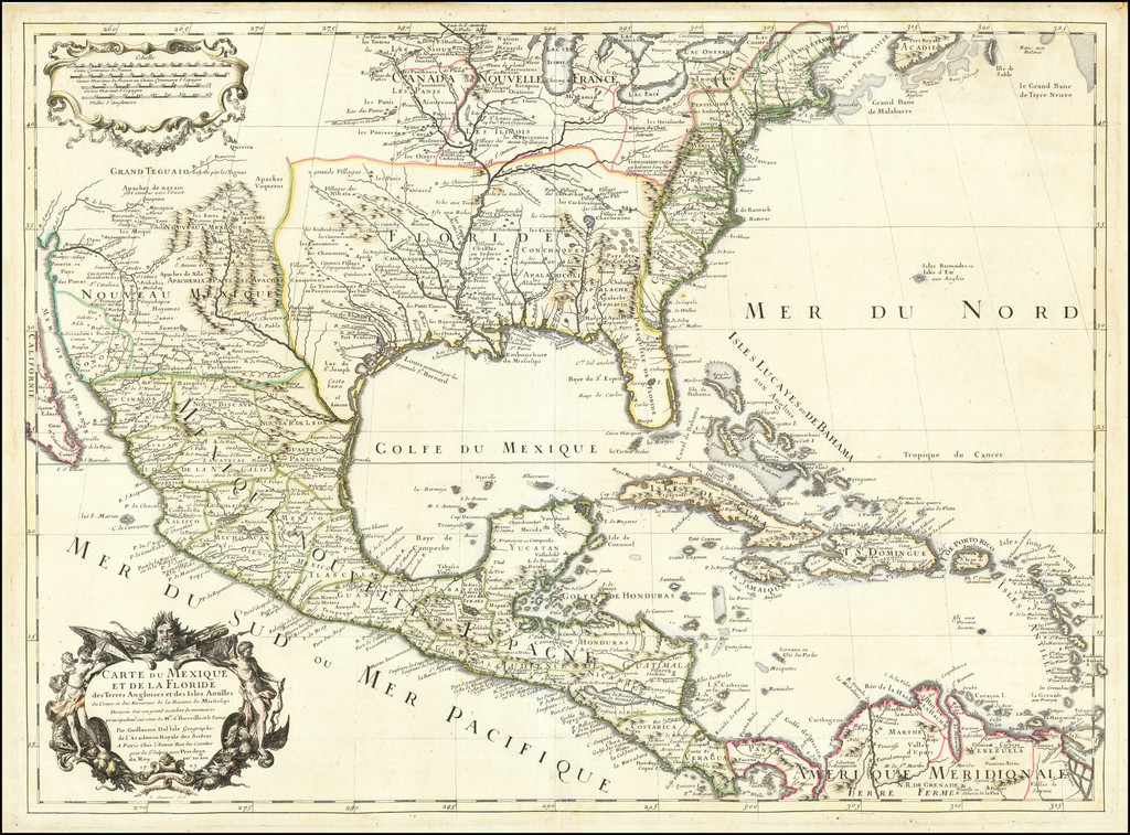 [1st State] Carte Du Mexique et de la Floride des Terres Angloises et ...