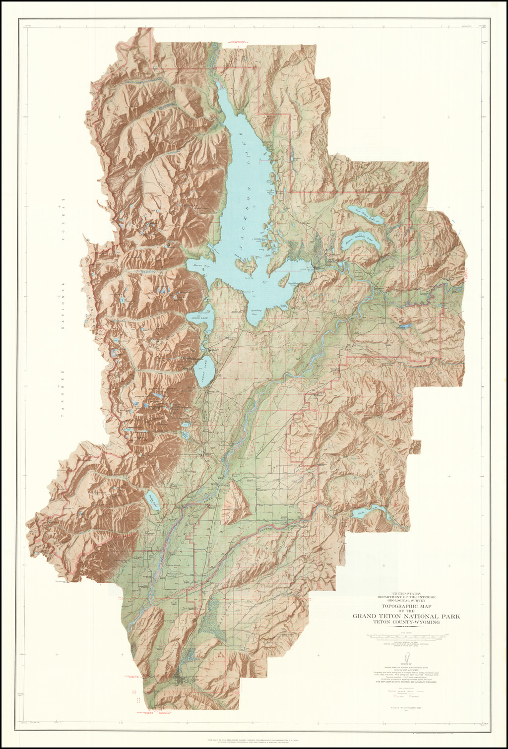 1965 Joy Peak, WY - Wyoming - USGS Topographic Map - Historic Pictoric