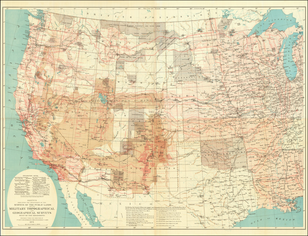 Sketch Indicating The Advancement of the Surveys of the Public Lands ...