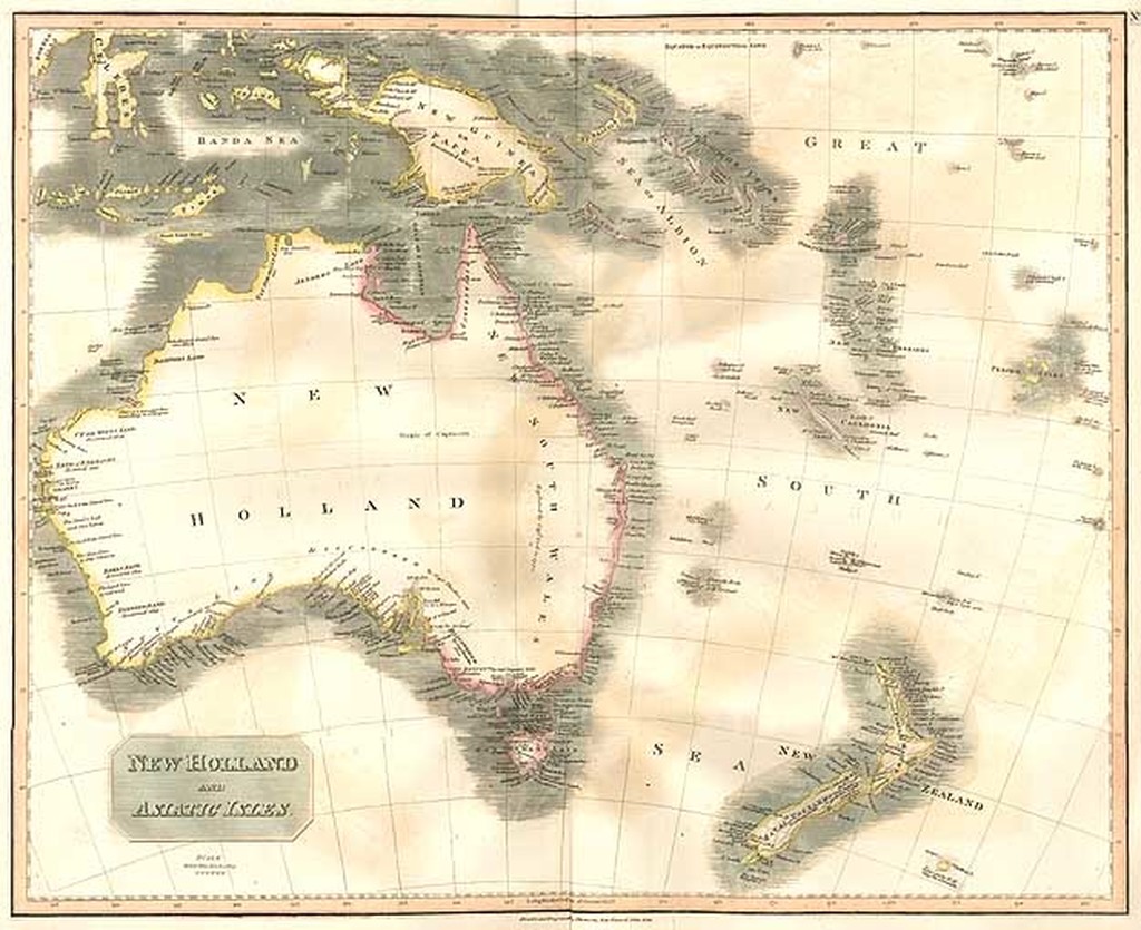 New Holland and Asiatic Isles - Barry Lawrence Ruderman Antique Maps Inc.