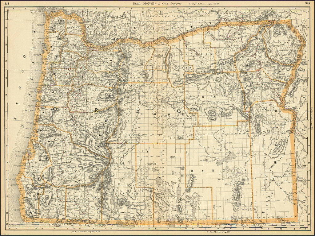 Rand McNally & Co's Oregon - Barry Lawrence Ruderman Antique Maps Inc.