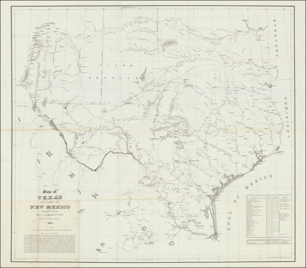 Map of Texas and Part of New Mexico compiled in the Bureau of ...