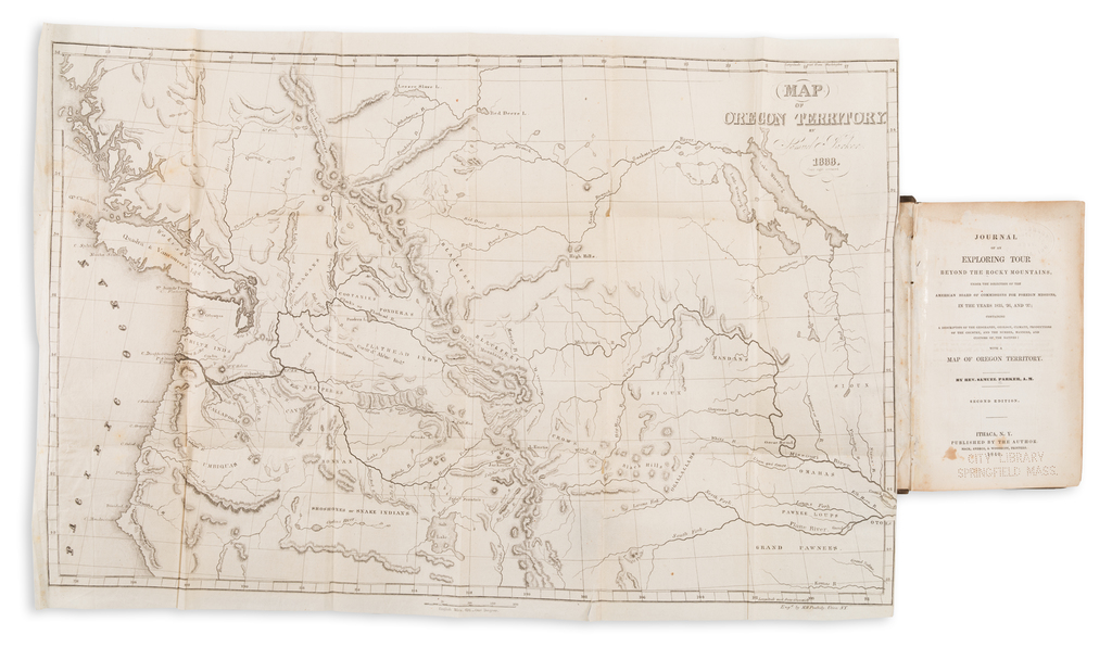 Antique Tiny OREGON State Map of Oregon 1888 Miniature Size Map