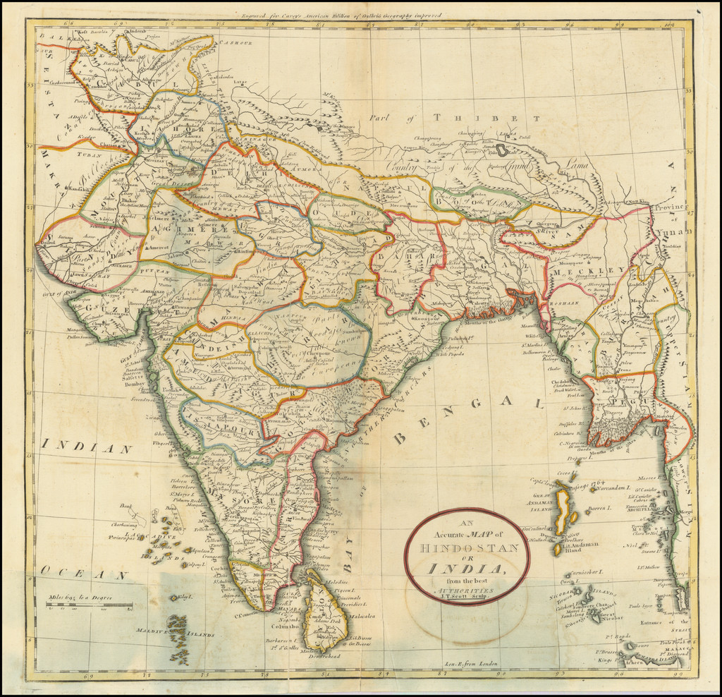 An Accurate Map of Hindostan and India, from the best Authorities ...