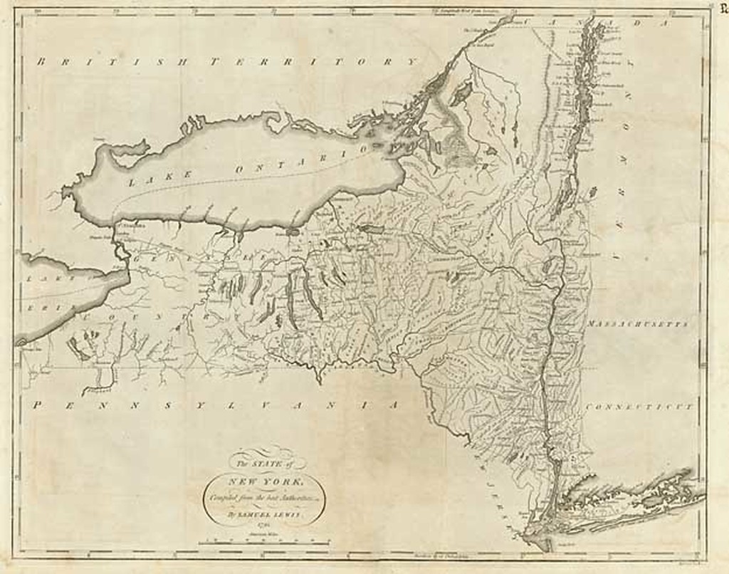 The State Of New York Compiled From The Best Authorities By Samuel Lewis 1795 Barry Lawrence 3248