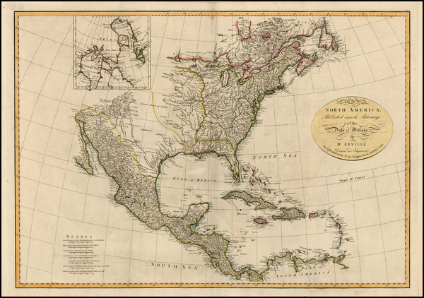 35-United States and North America Map By J. Harrison