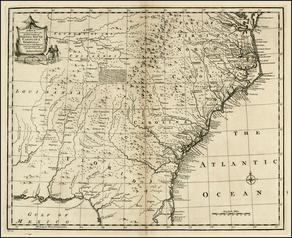 76-South and Southeast Map By Emanuel Bowen