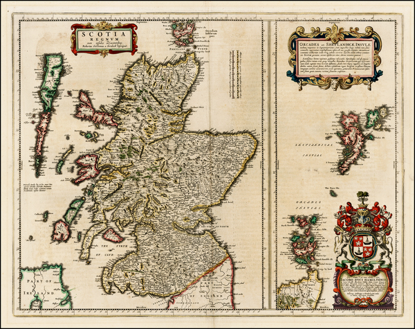 86-Scotland Map By Johannes Blaeu