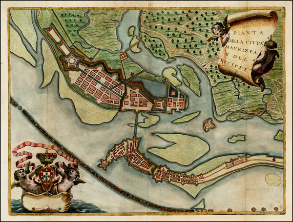 61-Brazil Map By Andreas Antonius Horatius