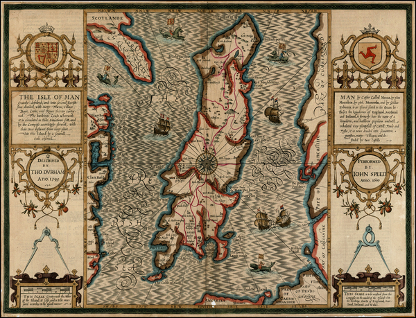 30-British Isles Map By John Speed