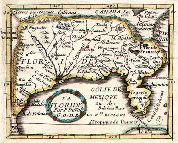 65-South, Southeast, Texas and Midwest Map By Pierre Du Val