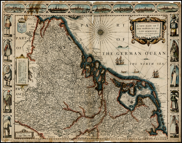 44-Netherlands Map By John Speed