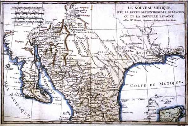 6-Texas, Southwest, Mexico and Baja California Map By Rigobert Bonne