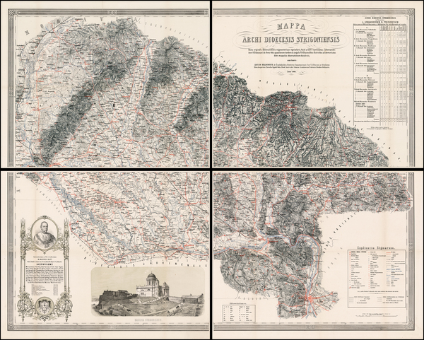 94-Hungary Map By Aloysio Miklosovich