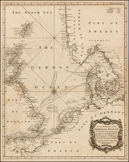 23-British Isles, Netherlands, France and Scandinavia Map By Richard William Seale