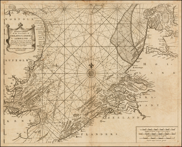 85-British Isles, Netherlands and Belgium Map By William Mount  &  Thomas Page