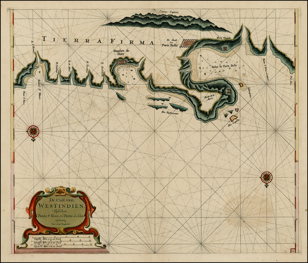 47-Central America and South America Map By Arent Roggeveen