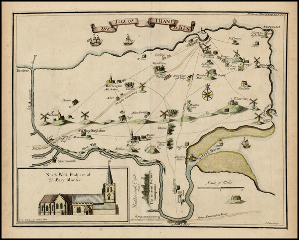 17-British Isles and British Counties Map By Samuel Parker