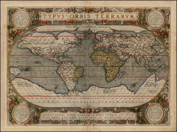 31-World Map By Abraham Ortelius