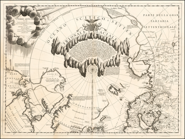 62-Polar Maps, Canada and Eastern Canada Map By Vincenzo Maria Coronelli