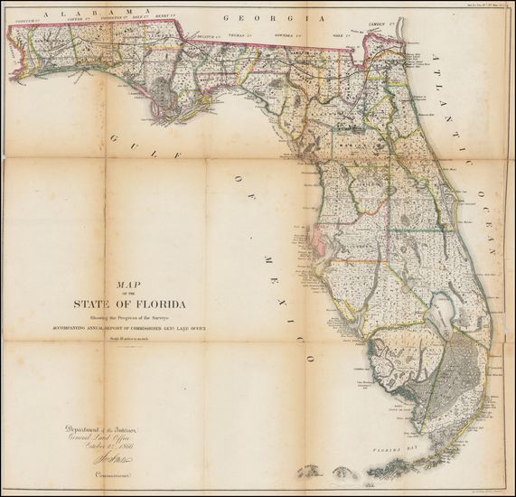 74-Florida Map By U.S. General Land Office