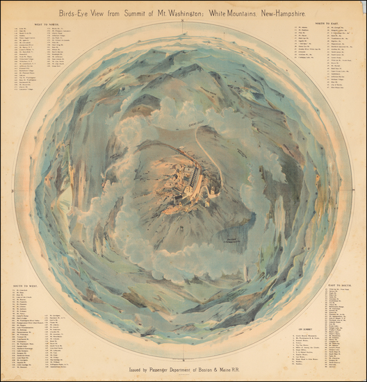 32-New England Map By Boston & Maine R.R.