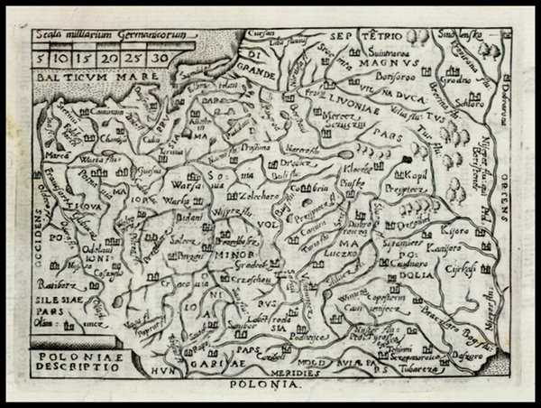 76-Poland and Baltic Countries Map By Abraham Ortelius