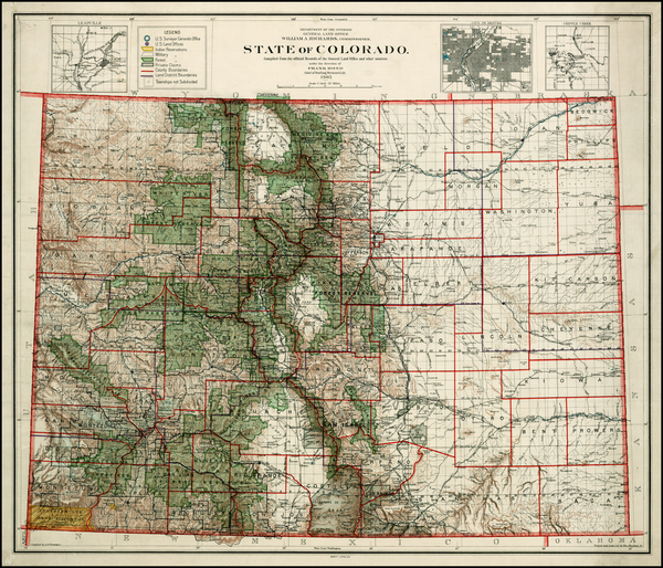 30-Rocky Mountains Map By General Land Office