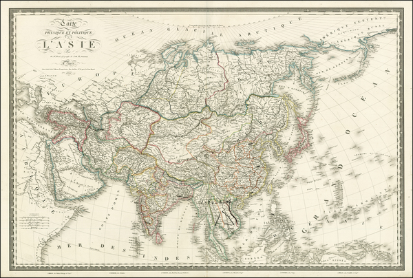 86-Alaska, Asia and Asia Map By Adrien-Hubert Brué