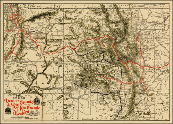 55-Rocky Mountains Map By American Bank Note Company