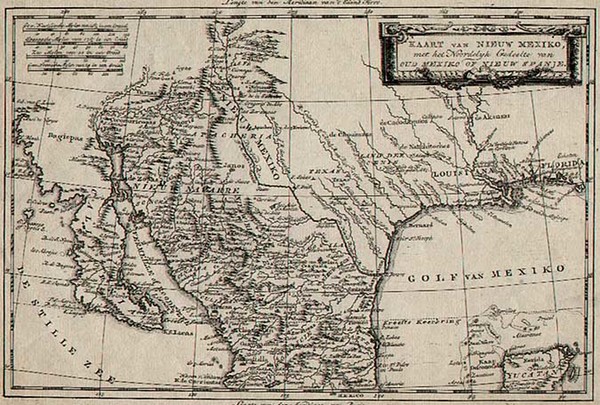 95-Texas, Southwest, Mexico and Baja California Map By Willem Albert Bachienne