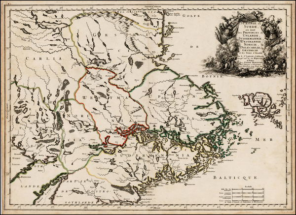 82-Scandinavia Map By Nicolas Sanson