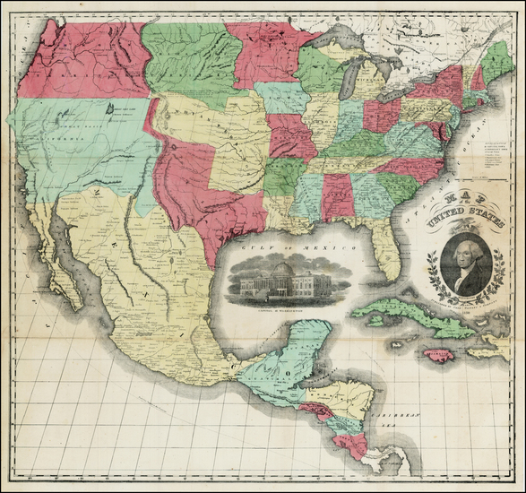 56-United States and Texas Map By Case, Tiffany & Co.