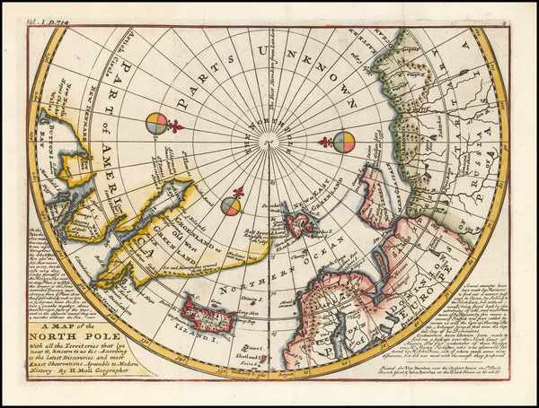 83-Polar Maps Map By Herman Moll