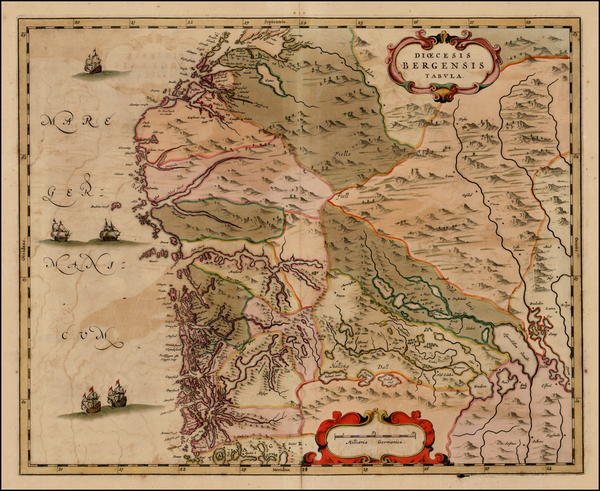 12-Scandinavia Map By Johannes Blaeu