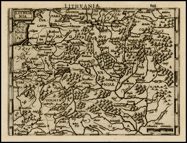 1-Poland and Baltic Countries Map By Henricus Hondius - Michael Mercator