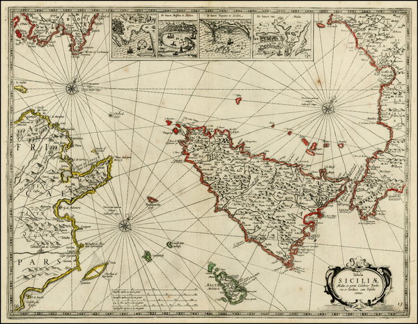 79-Italy and Balearic Islands Map By Jan Jansson / Willem Barentsz