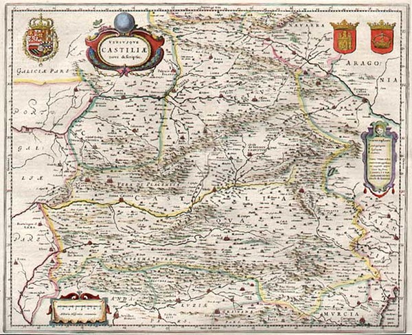 91-Spain Map By Willem Janszoon Blaeu