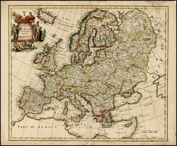 54-Europe Map By John Senex