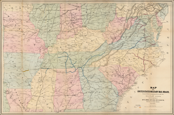 23-South, Southeast and Midwest Map By Julius Bien