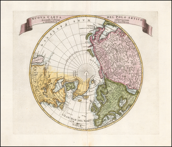 74-Northern Hemisphere and Polar Maps Map By Isaak Tirion