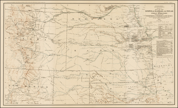 63-Plains, Southwest and Rocky Mountains Map By Julius Bien