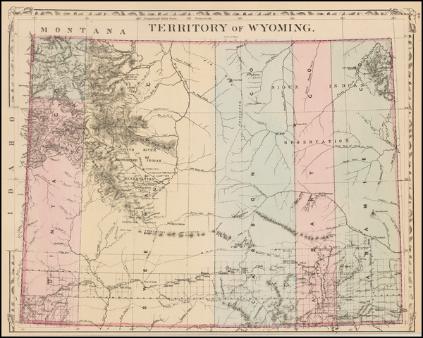 84-Plains and Rocky Mountains Map By Samuel Augustus Mitchell Jr.
