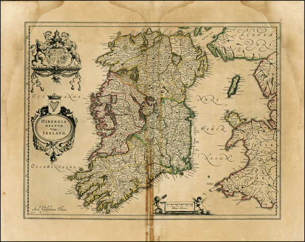 23-Ireland Map By Willem Janszoon Blaeu