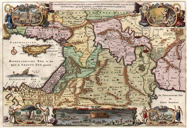 65-Europe, Asia, Middle East, Turkey & Asia Minor and Balearic Islands Map By Hendrick Keur