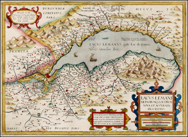 83-Switzerland and France Map By Jean Le Clerc / Jean Picart