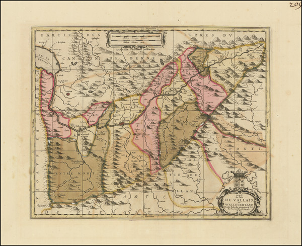 40-Switzerland Map By Willem Janszoon Blaeu